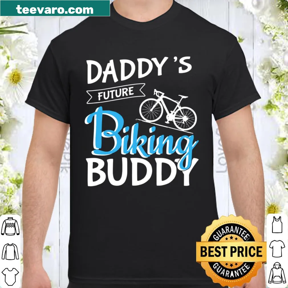 Playful Daddy's Future Biking Buddy shirt with fun text design