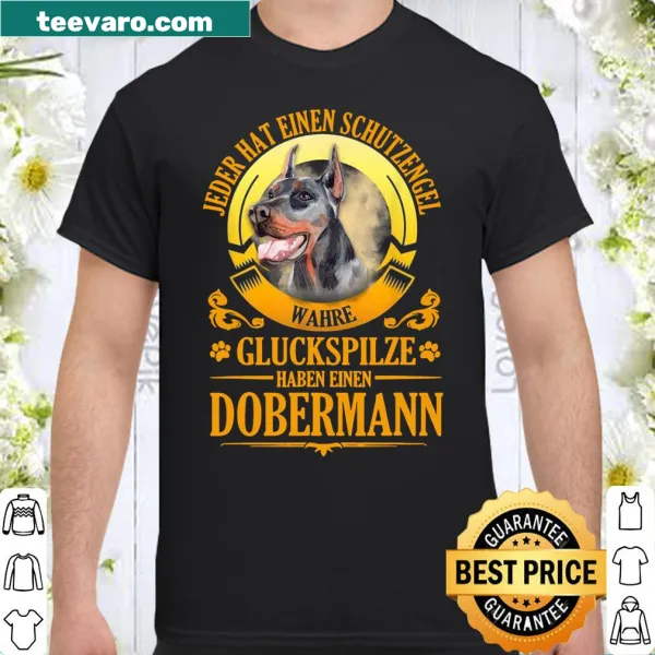 Dobermann guardian angel themed shirt with sentimental design
