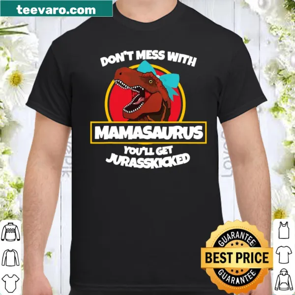 Funny Mamasaurus shirt with humorous dinosaur design