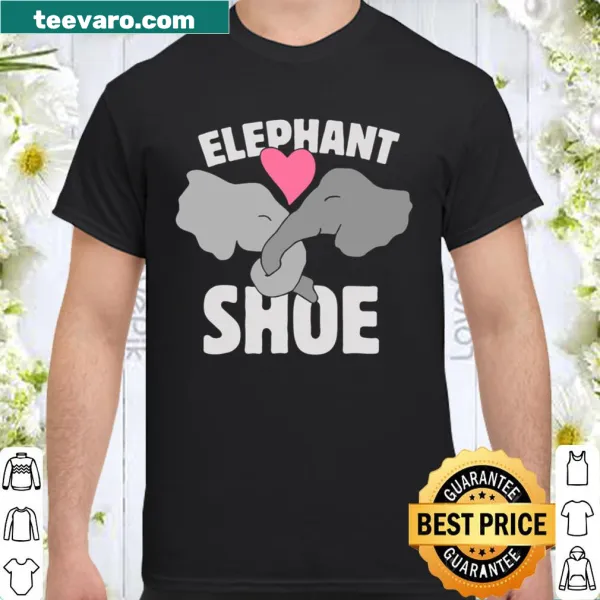 Funny elephant design featuring shoes on elephants for Valentine's Day