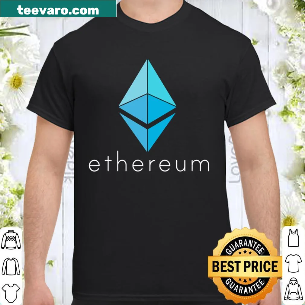 Minimalist shirt design featuring Ethereum ETH coin and smart contract theme