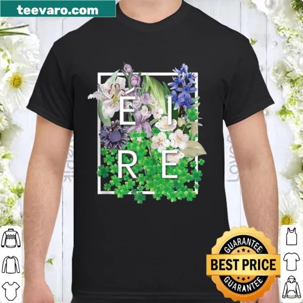 Irish pride shirt with floral word art design
