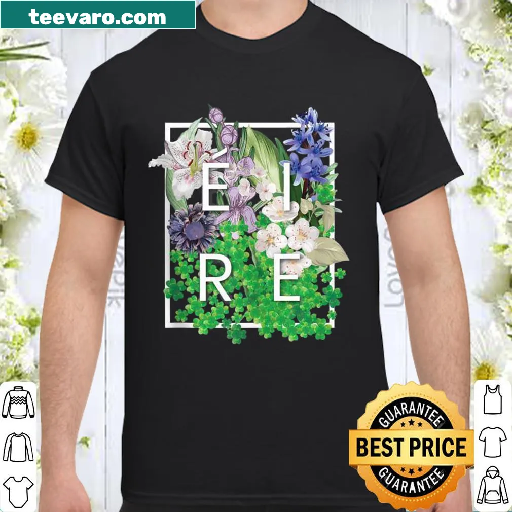 Irish pride shirt with floral word art design