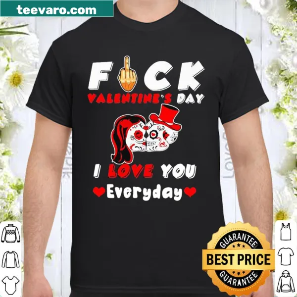 Edgy Valentine’s shirt with skulls, roses, and a bold statement