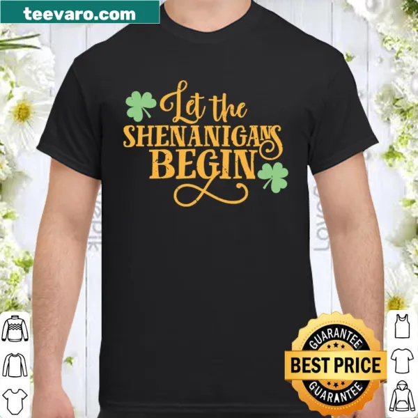Illustration of fun shenanigans for St. Patrick's Day on a shirt
