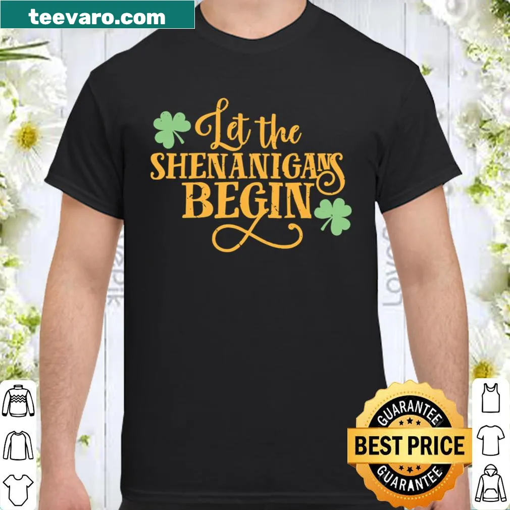 Illustration of fun shenanigans for St. Patrick's Day on a shirt