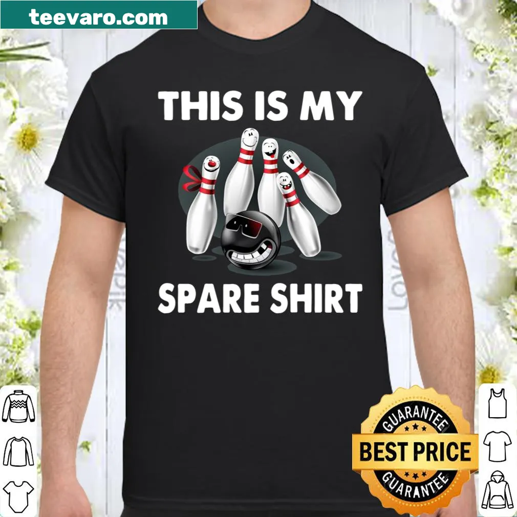 Funny bowling shirt with humorous spare-themed text