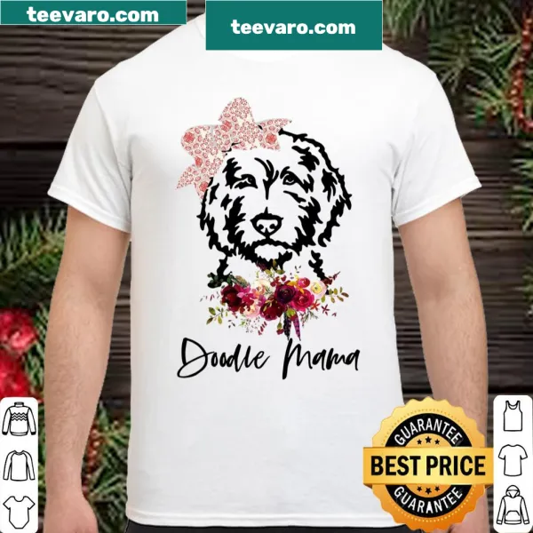 Funny Doodle Mama shirt with whimsical flower design
