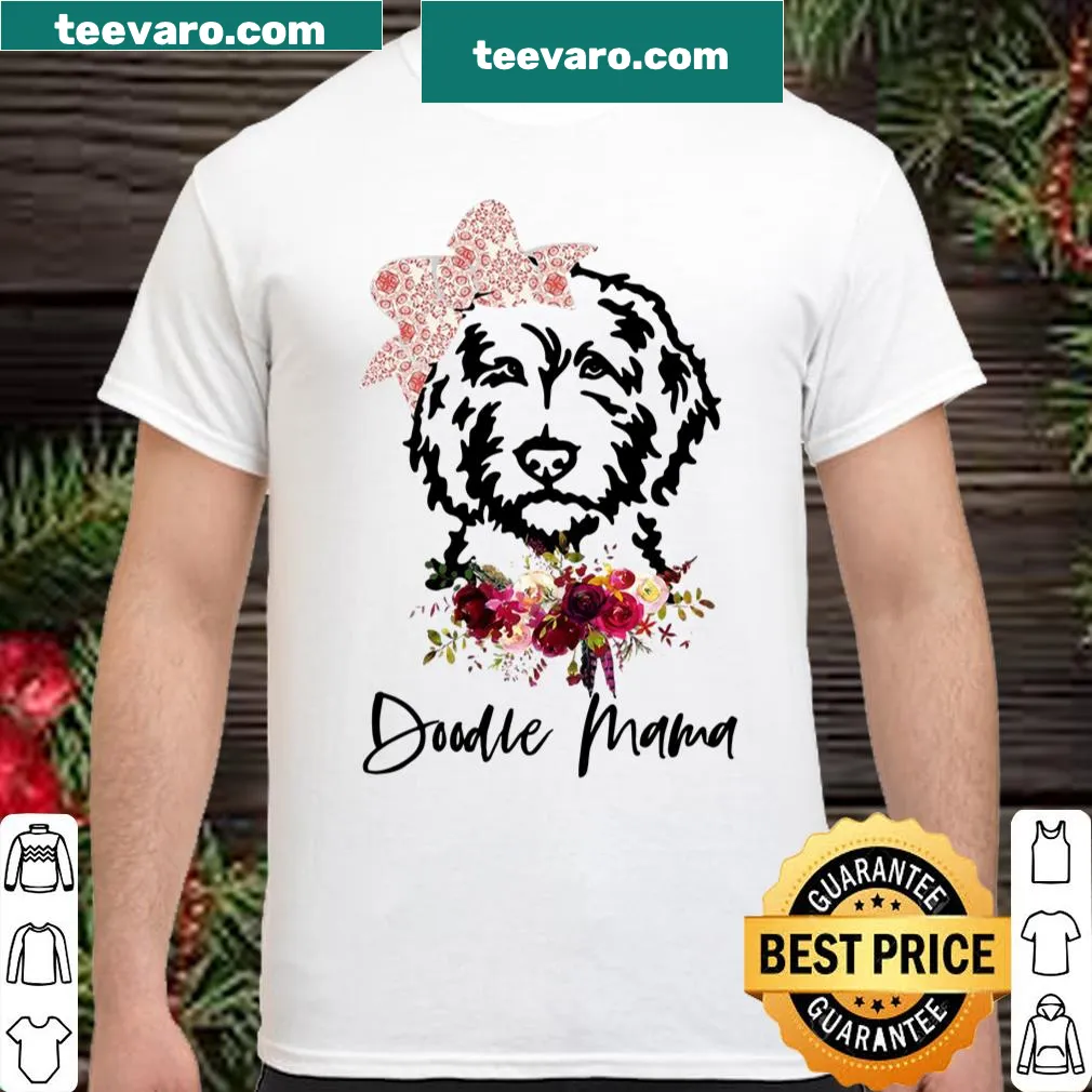 Funny Doodle Mama shirt with whimsical flower design