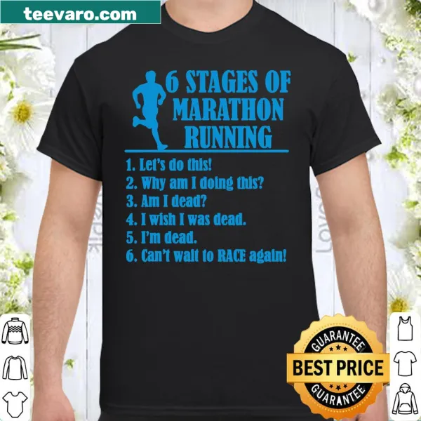 Funny marathon runner shirt with humorous phrase