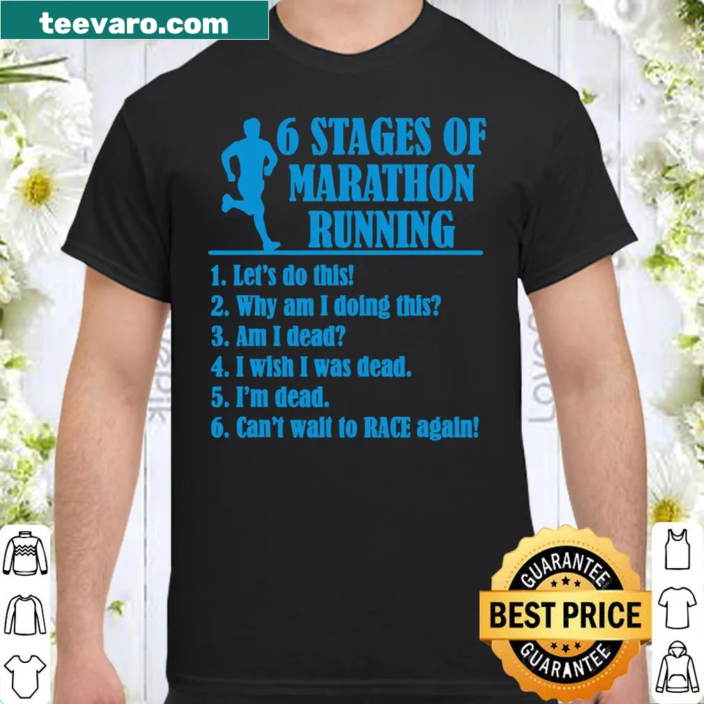 Funny marathon runner shirt with humorous phrase