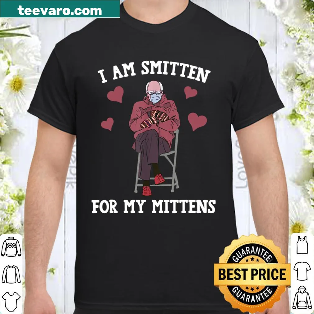 Funny graphic of Bernie Sanders wearing mittens