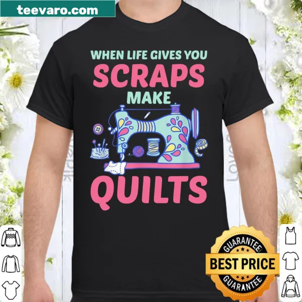 Funny shirt with a quilting sewing design for craft lovers