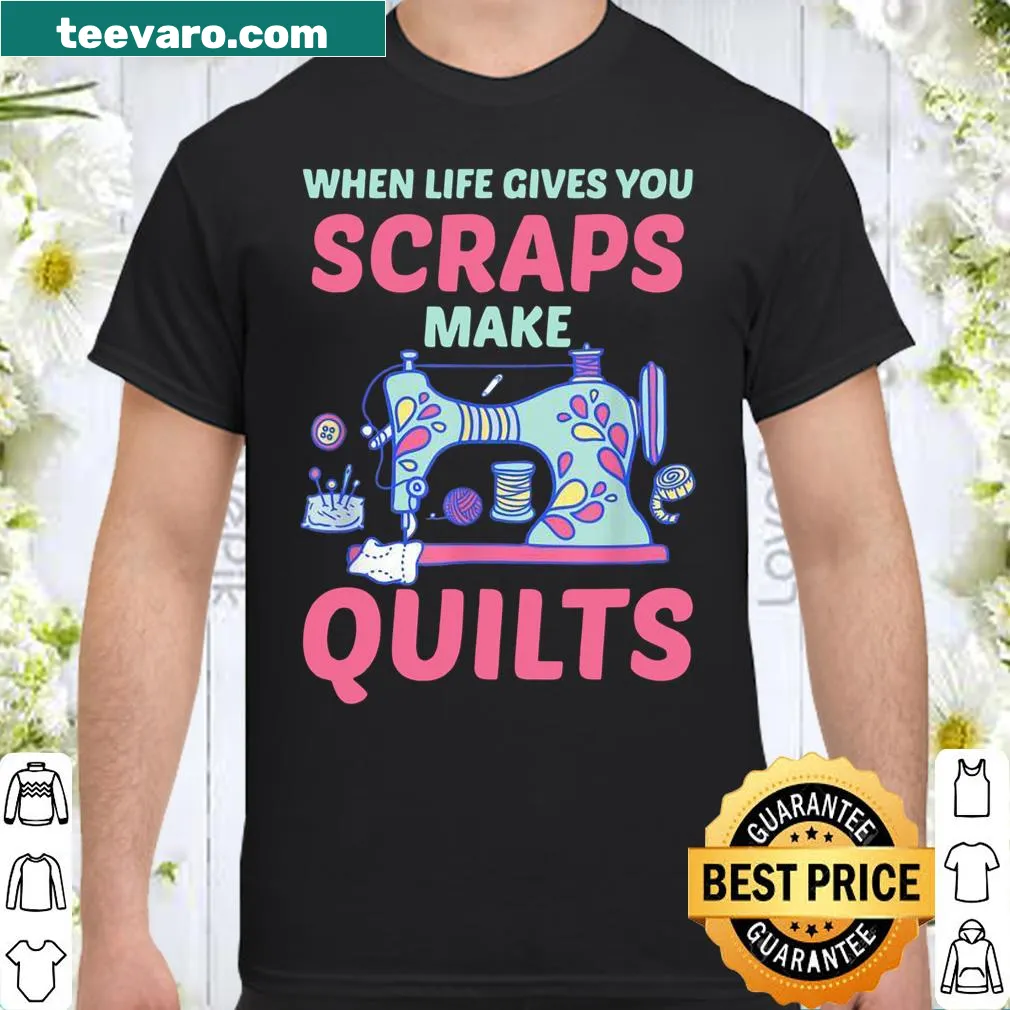 Funny shirt with a quilting sewing design for craft lovers