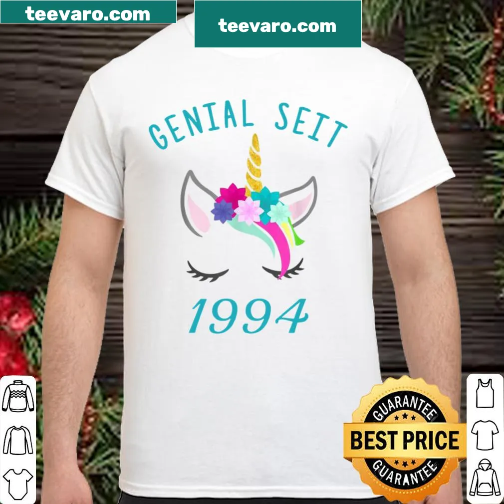 Birthday shirt with unicorn graphic celebrating 1994