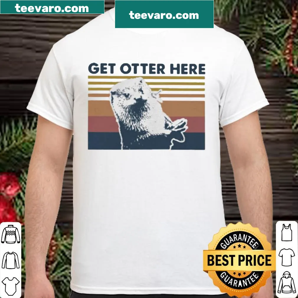 Vintage otter-themed shirt with a playful illustration