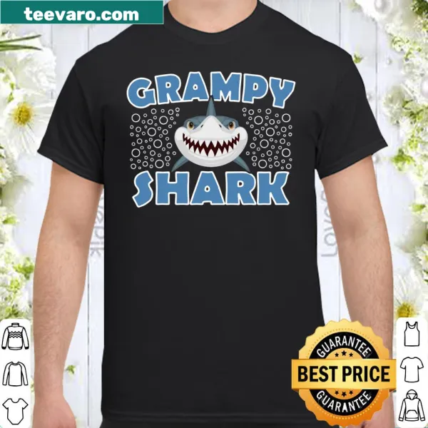 Playful 'Grampy Shark' shirt celebrating grandfathers