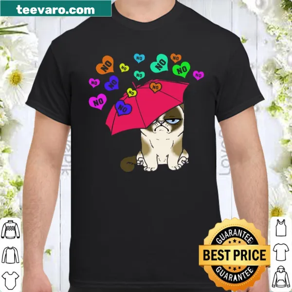 Funny grumpy cat graphic with text for Valentine's Day