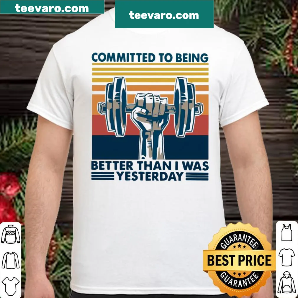 Vintage retro shirt with a motivational fitness slogan