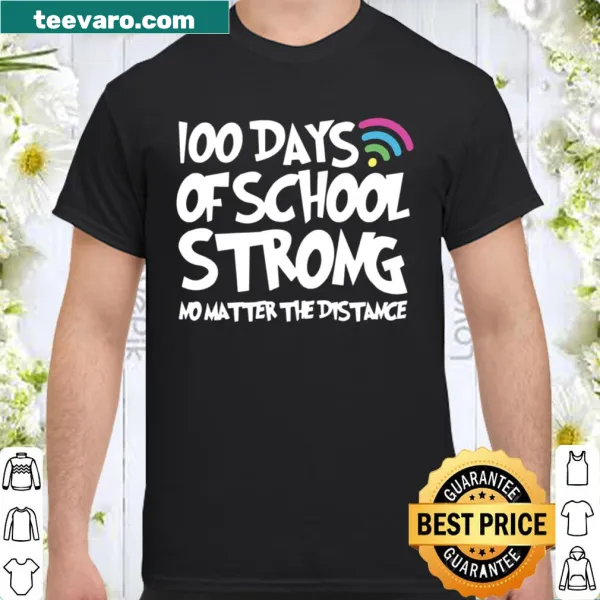 Happy 100th Day of School shirt for virtual learning.