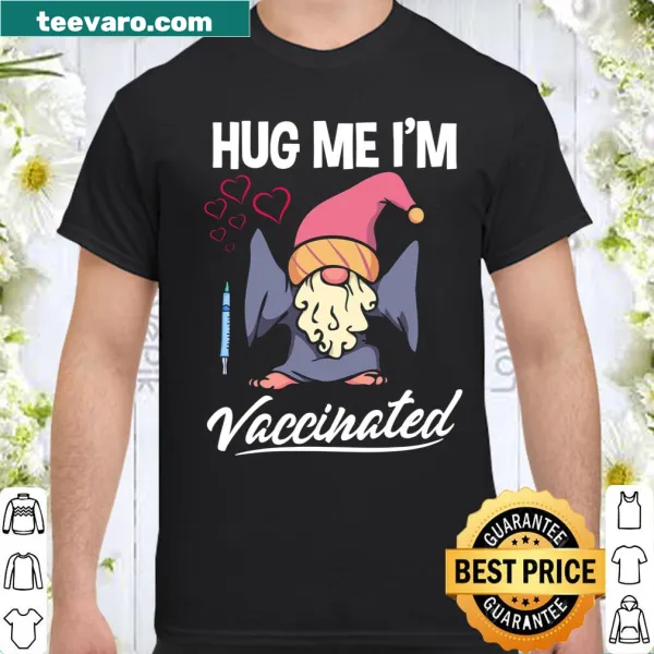 Cute gnome graphic sweatshirt with a vaccination message