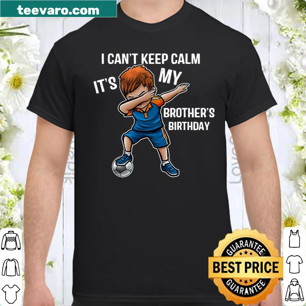Brother birthday shirt with fun typography and celebratory message