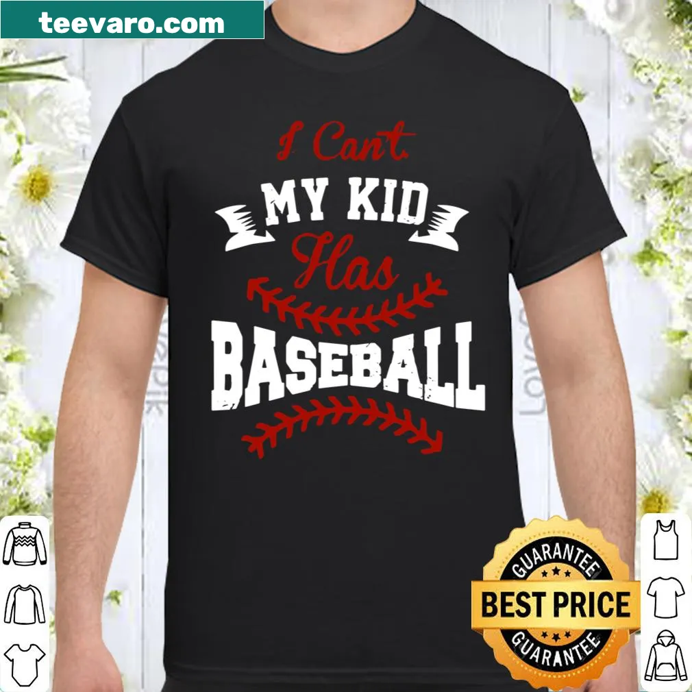 Funny baseball mom shirt with humorous text about kids' sports