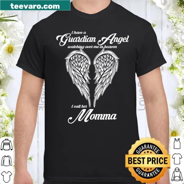 Sentimental shirt honoring a guardian angel mom