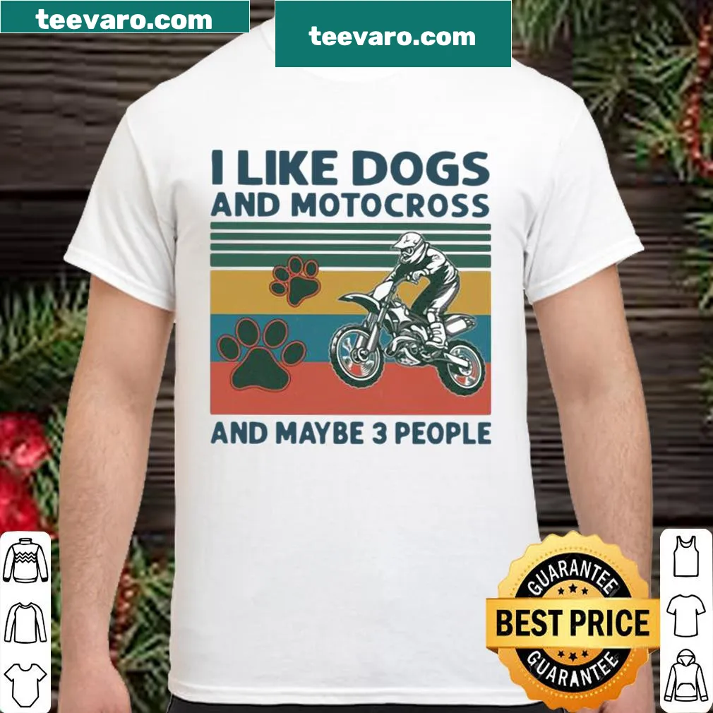 Vintage shirt featuring a humorous saying about dogs and motocross