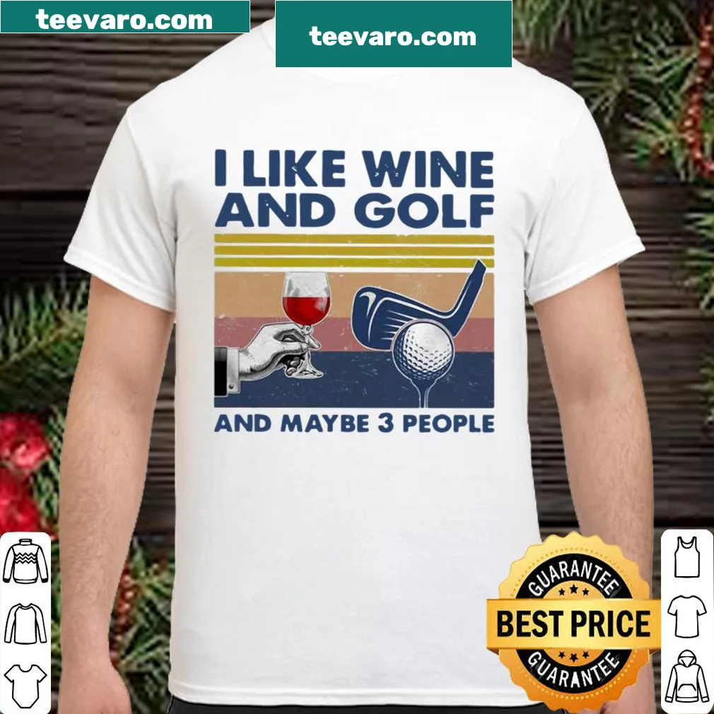 Vintage shirt about wine, golf, and friendship
