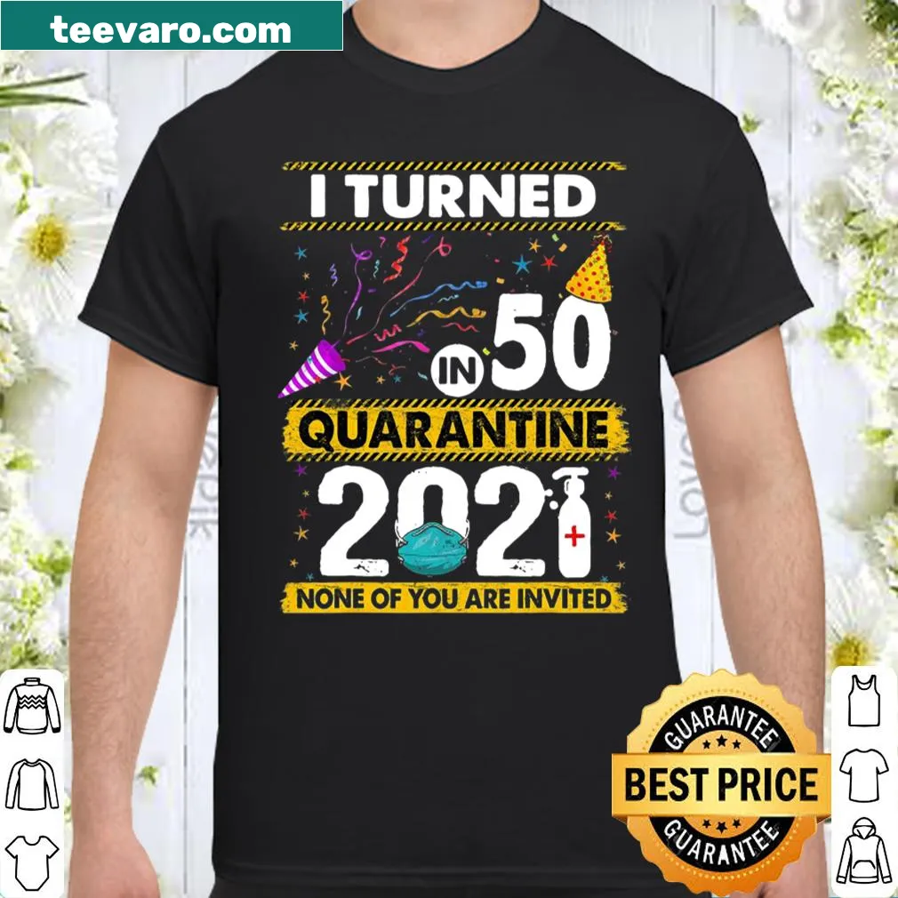 Vintage 50th birthday t-shirt with humorous quarantine theme