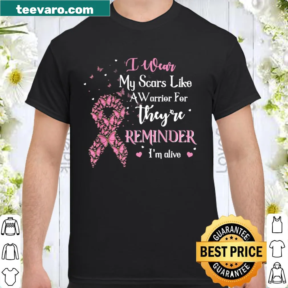 Inspirational shirt with warrior quote for breast cancer awareness