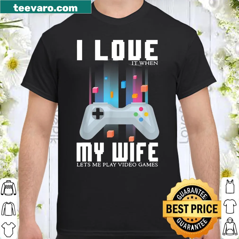 Text reads 'I love my wife' with gaming graphics.