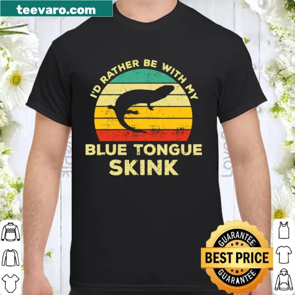Vintage lizard graphic shirt with blue tongued skink quote
