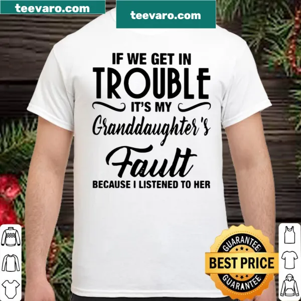 Vintage distressed shirt with humorous text about granddaughter's antics