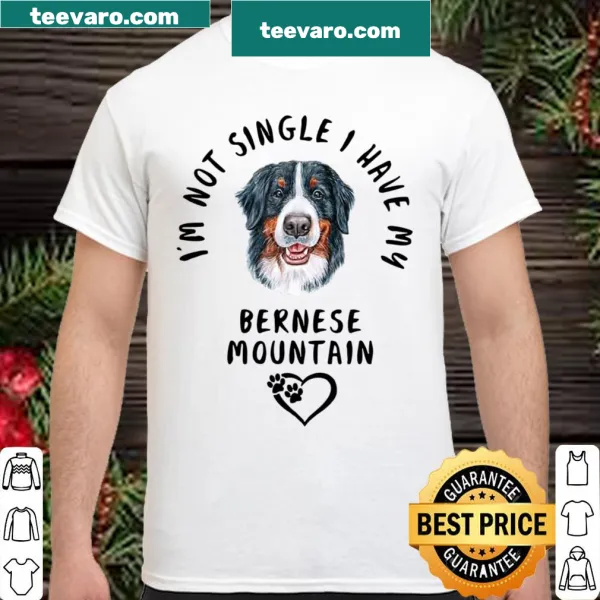 Cute shirt with illustration of a Bernese Mountain Dog and a funny phrase