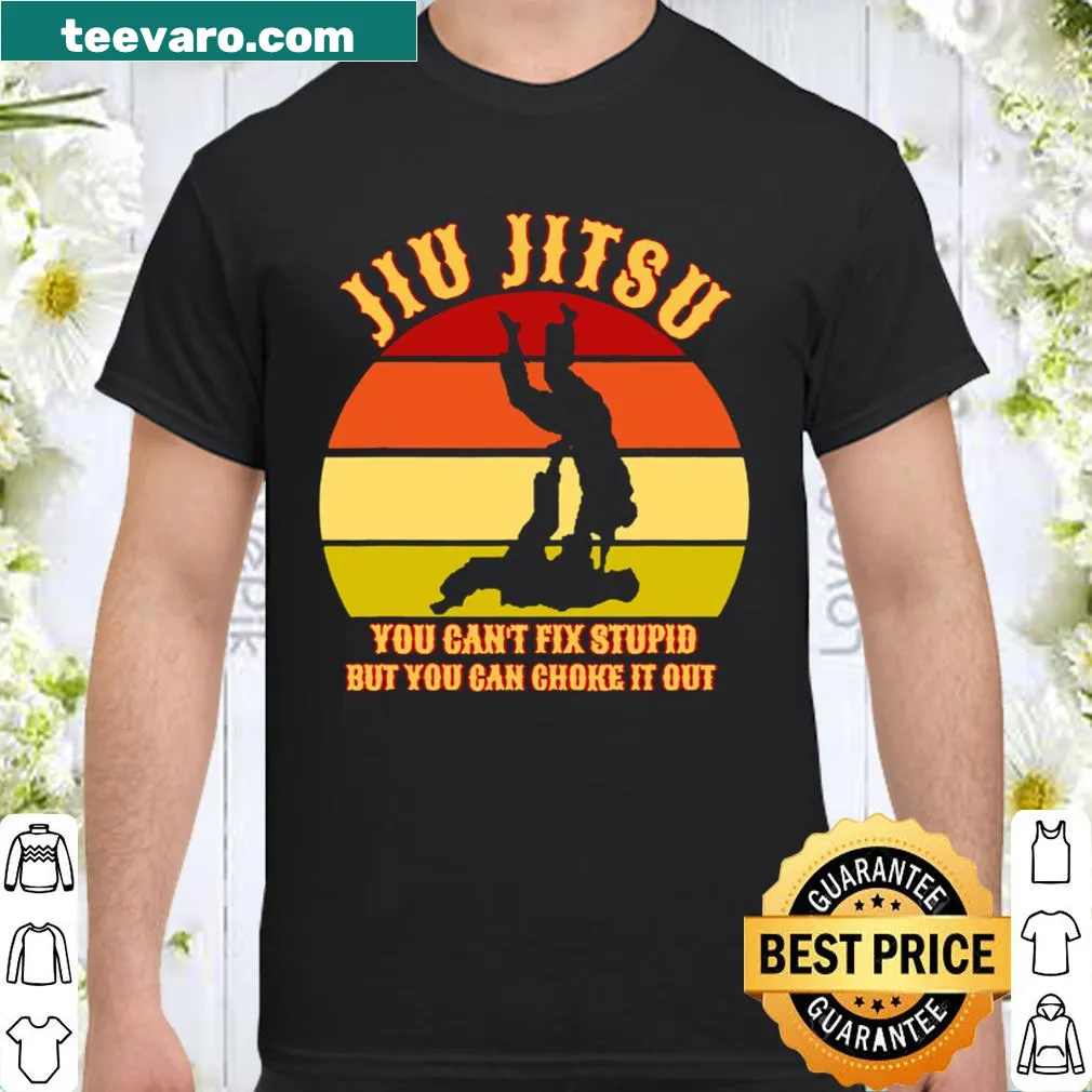 Vintage Jiu Jitsu shirt with humorous text about choking it out