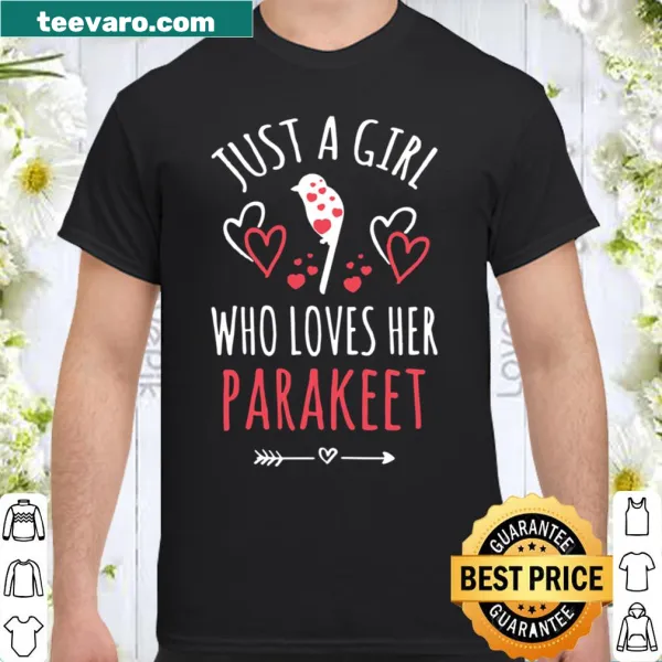 Heartfelt typography shirt about loving parakeets