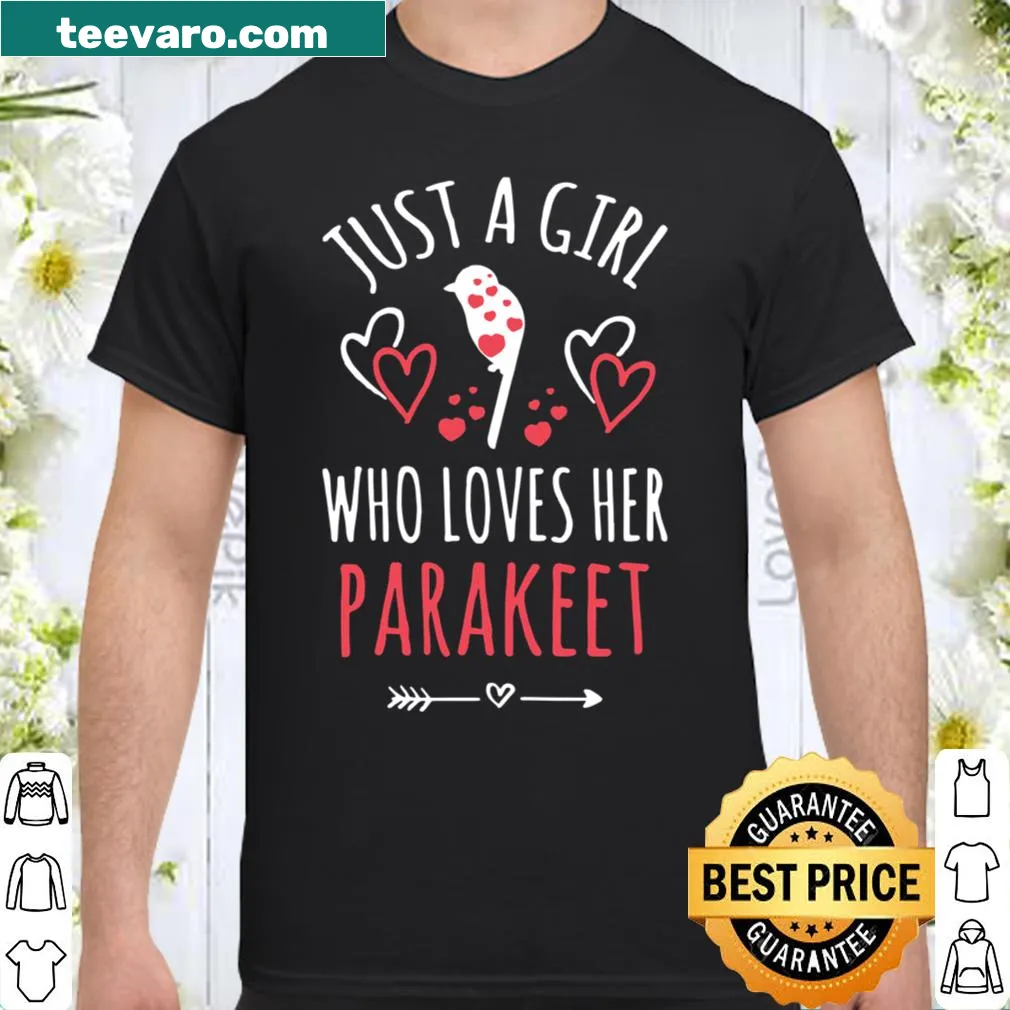 Heartfelt typography shirt about loving parakeets