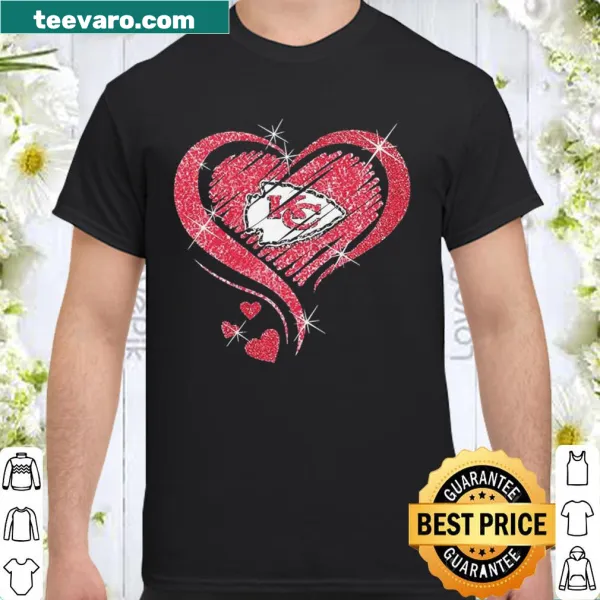 Kansas City Chiefs themed shirt with heart elements