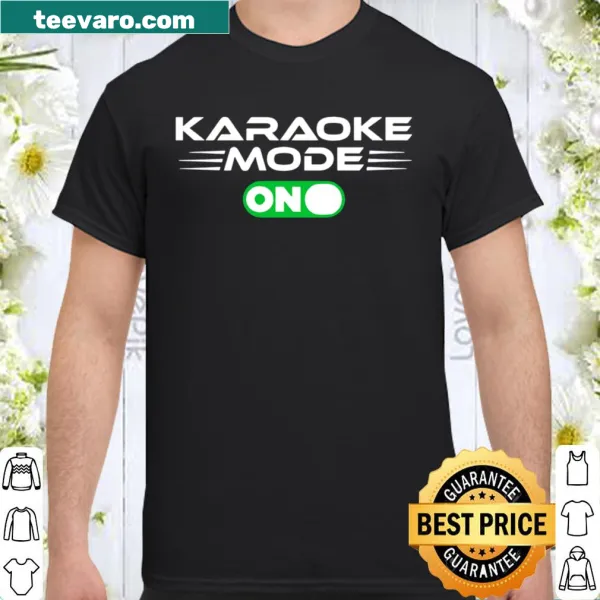 Hand-lettered karaoke shirt with microphone illustration