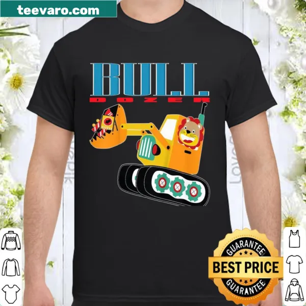 Kids shirt featuring a cartoon bulldozer graphic