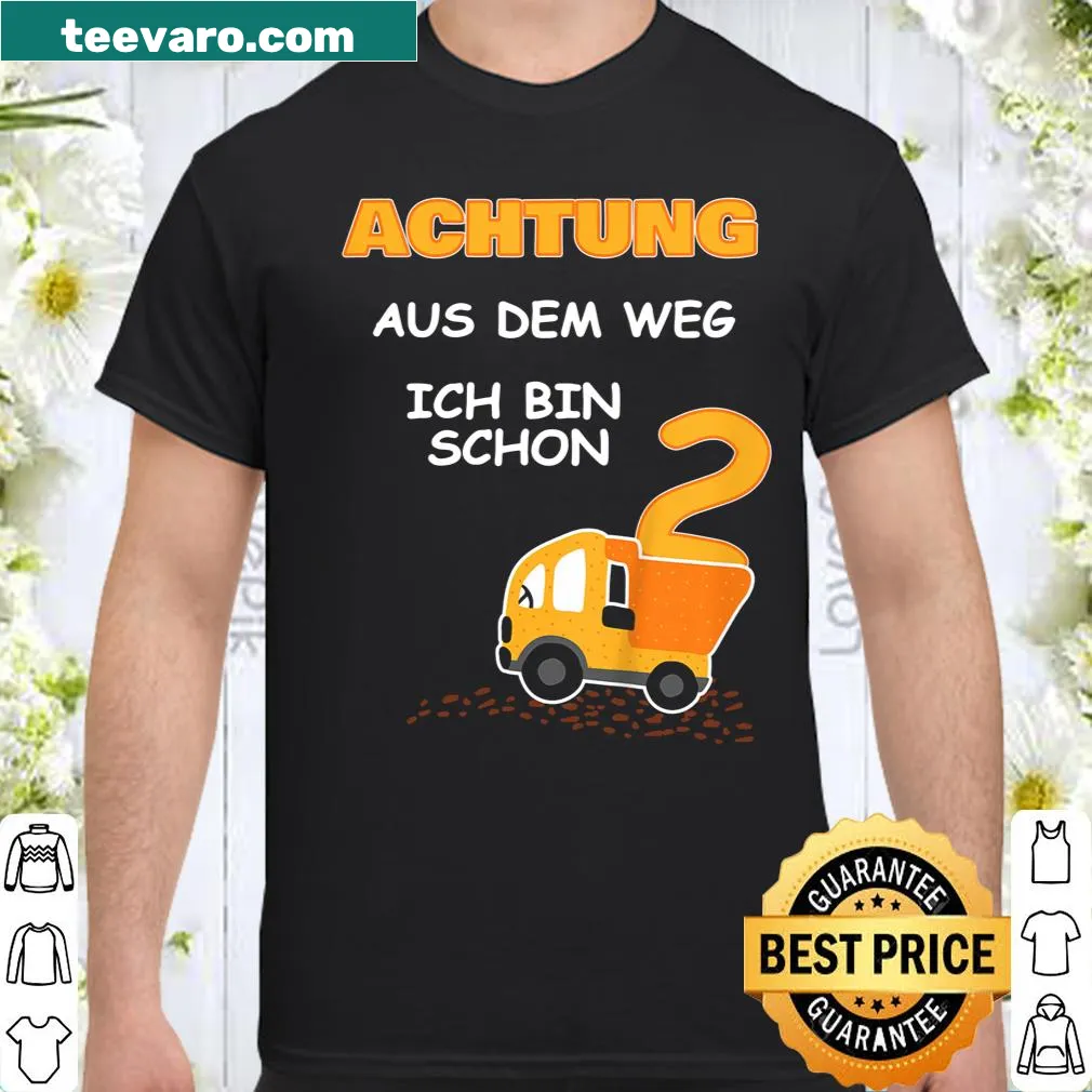 T-shirt with construction truck design for a child's birthday