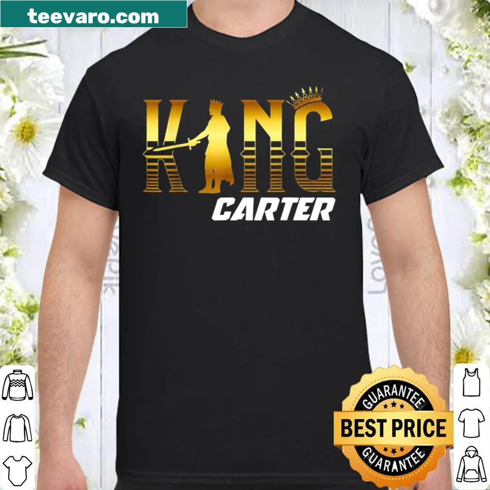 King Carter shirt with bold text design for fans