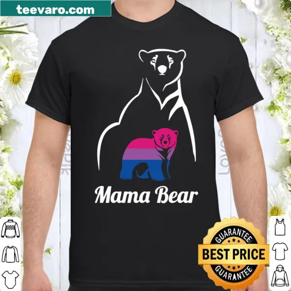 Mama Bear shirt with LGBTQ+ pride theme