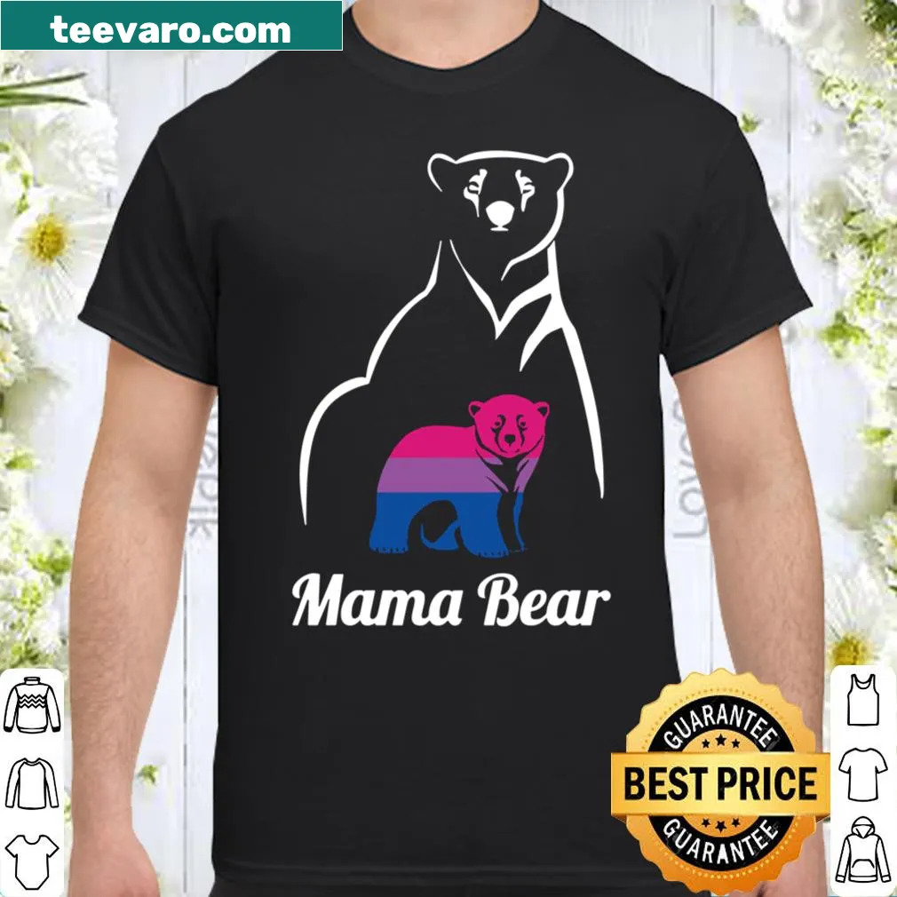 Mama Bear shirt with LGBTQ+ pride theme