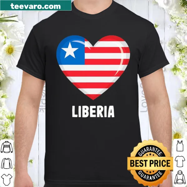 Shirt featuring the Liberia flag design