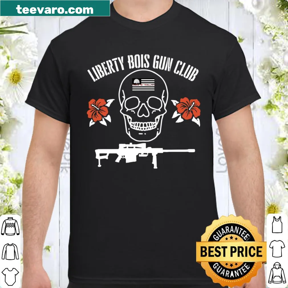 Emblem design for Liberty Bois Gun Club on a shirt