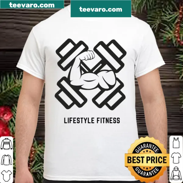 Lifestyle fitness shirt promoting active living with motivational graphic.