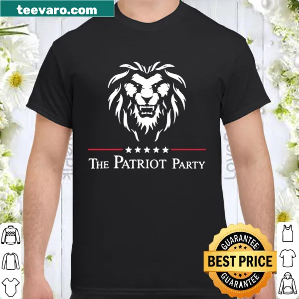 Patriotic lion graphic t-shirt for proud citizens